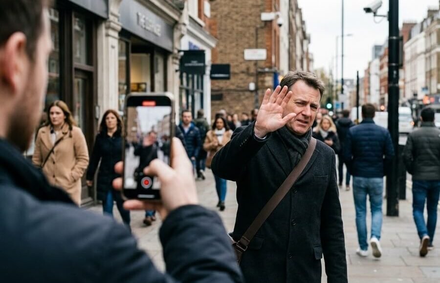 is it legal to film someone in public UK